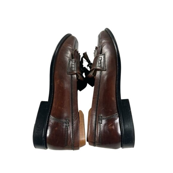 Johnston & Murphy Size 11 M Brown Men's Leather Tassel Slip On Dress Loafers - Picture 4 of 9